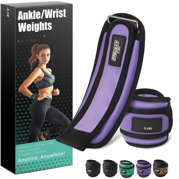 Ankle Wrist Weights for Women Men , Comfy& Adjustable Arm Weights Set for Walking, Gym, Yoga, Pilates, Dance, Cardio & Strength 1lb 2lbs 3lbs 1 Pair