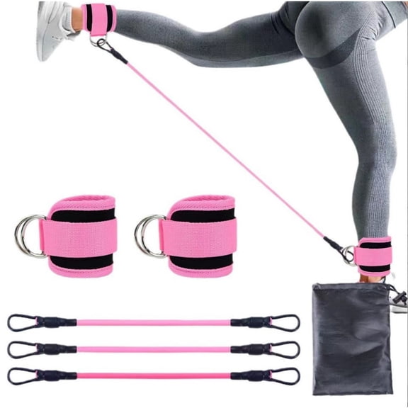 Ankle resistance bands, ankle exercise bands with cuffs, leg and hip training resistance bands, fitness equipment for rebound hip and hip muscle training exercises, ankle straps with exercise bands