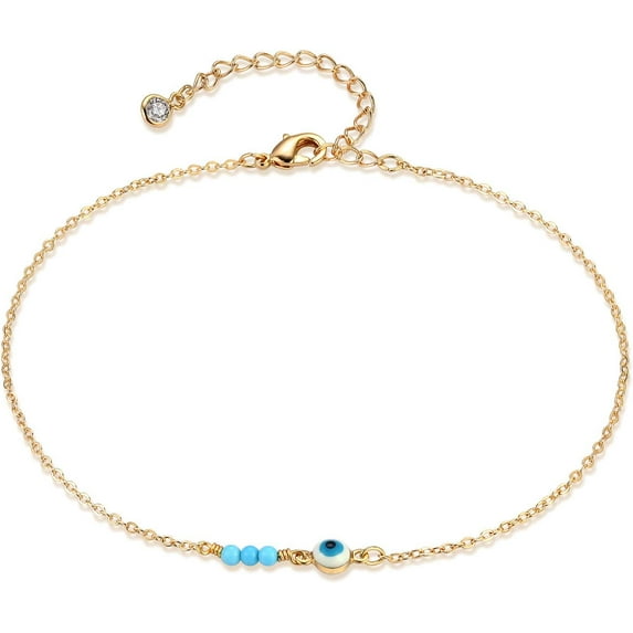 Anklet Bracelets for Women Gold Plated Dainty Waterproof Anklet Charm Bracelet Summer Beach Foot Jewelry
