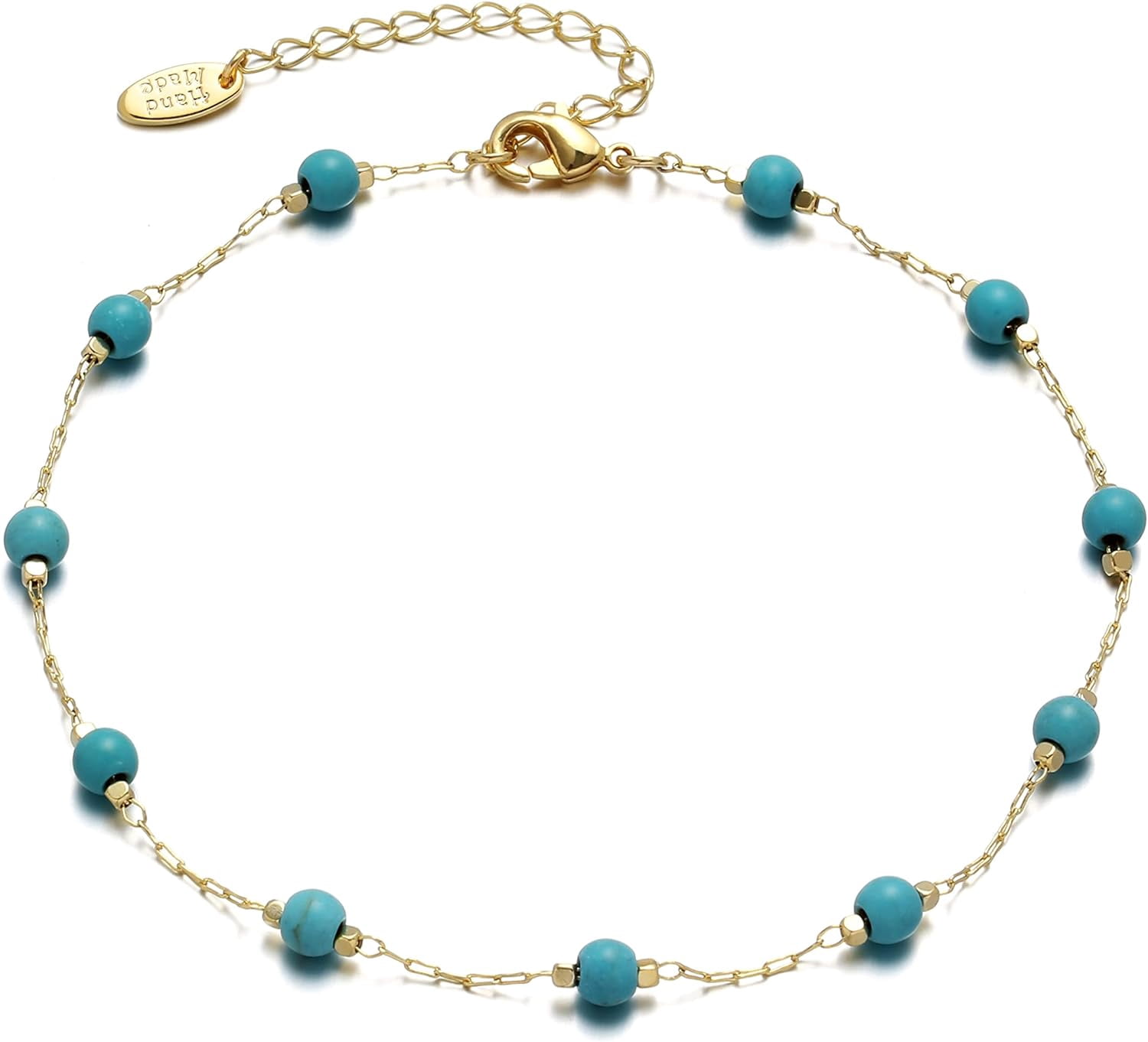 Anklet For Women, 14K Gold Plated Waterproof Summer Beach Boho Foot Chain Adjustable Dainty Foot Jewelry For Woman[o7138]