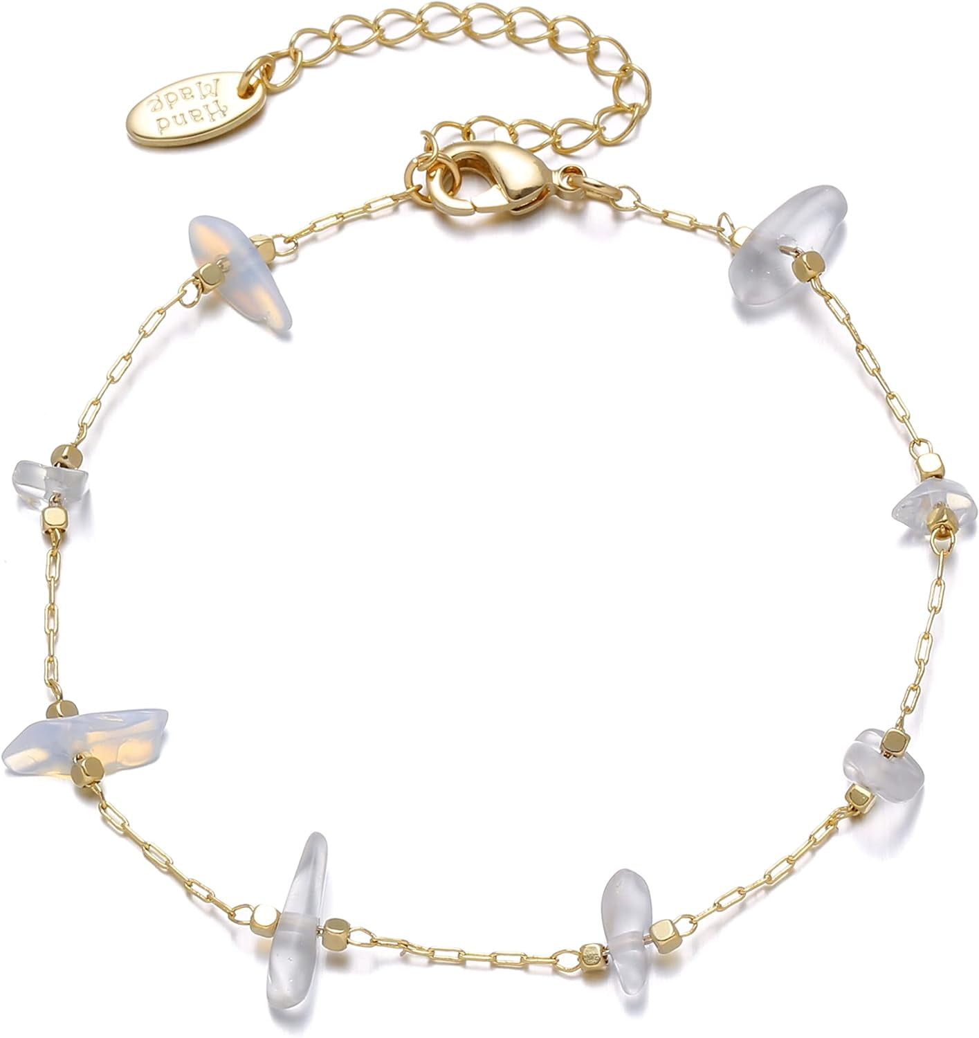 Anklet For Women, 14K Gold Plated Waterproof Summer Beach Boho Foot Chain Adjustable Dainty Foot Jewelry For Woman[o7145]