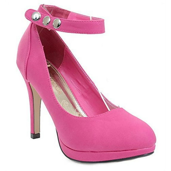 Anklet Strap Heels Platform Women's Pumps