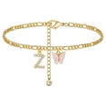 Anklets For Women 26 Initial Anklet 26 Diamond Alphabet Anklet With
