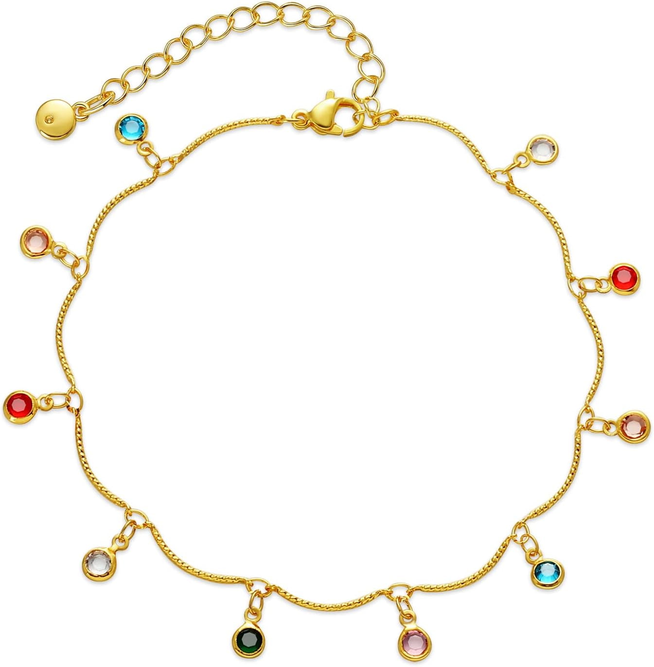 Anklets For Women Gold Foot Chain 18K Gold Filled Boho Beach Dainty Simple Minimalist Ankle Jewelry[o7477]