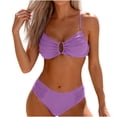 thumbnail image 1 of Ankola 2 Piece Bikini Set U-Wire Cutout Popular Swimsuit High Waisted Textured 2026 Summer Beach Swim Bathing Suits, 1 of 5