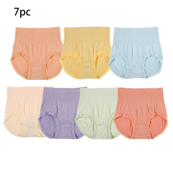 Ankola 7PC Women High Waist Briefs Tummy Control Butt Lifting Panties Comfort Tuck Hip Full Coverage Underpants Underwear