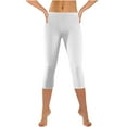 thumbnail image 1 of Ankola Capri Yoga Pants for Women 2024 Stretch Knee Length Leggings Casual Solid High Waist Yoga Pants with Pockets, 1 of 7