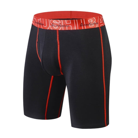 Ankola Men Long Leg Boxer Briefs, Breathable Anti-Chafing Cotton Sports Underwear for Running Workout, Plus Size