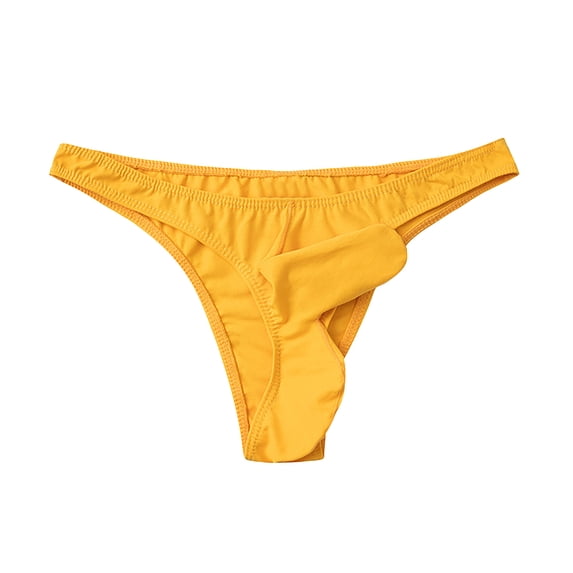 Ankola Men Low Waist U-Pouch Thong Underwear Solid Soft Breathable Slim G-String Briefs