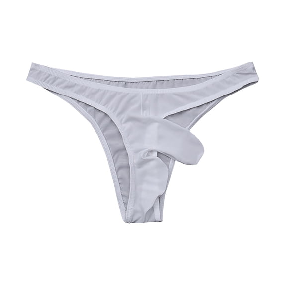 Ankola Men Low Waist U-Pouch Thong Underwear Solid Soft Breathable Slim G-String Briefs