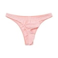 thumbnail image 1 of Ankola Men Low Waist U-Pouch Thong Underwear Solid Soft Breathable Slim G-String Briefs, 1 of 3