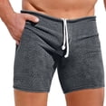 thumbnail image 1 of Ankola Men's Shorts 3 Inch Inseam Sexy Low Waist Running Yoga Gym Training Knit Elastic Drawstring Beach Sweat Shorts, 1 of 4