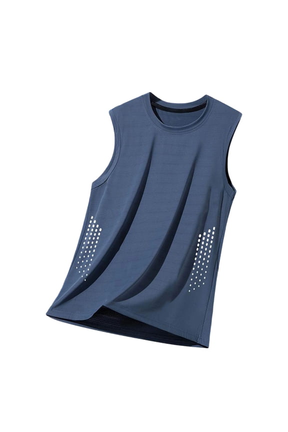 Men's Tank Tops Sleeveless Muscle Shirts for Workout Running Athletic Gym Lounge Casual, Breathable