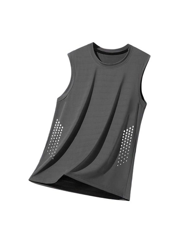 Men's Tank Tops Sleeveless Muscle Shirts for Workout Running Athletic Gym Lounge Casual, Breathable
