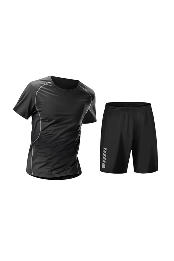 Men's Workout Clothes Athletic Shorts Shirt Set Basketball Football Training Running Gym Christmas gifts