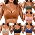thumbnail image 1 of Ankola Seamless Bras for Women No Underwire Comfortable Push Up Bra V Neck Wireless Bralette Full Coverage Wire Free, 1 of 6