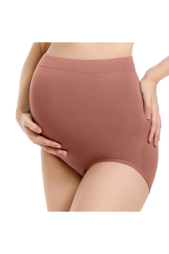 Seamless Maternity Shapewear Belly Support Panties Seamless Soft High Waisted Pregnancy Underwear