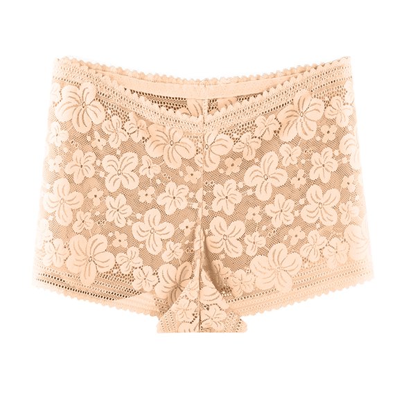 Ankola Sexy High Waist Lace Boyshorts Underwear for Women Sheer Mesh Panties Hollow Out Valentines Sexy Nightwear
