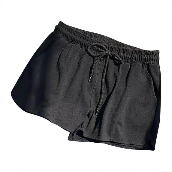 Ankola Summer Shorts for Women Plus Size High Waisted Drawstring Loose Fit Bermuda Shorts Casual Vacation Beach Shorts with Pockets