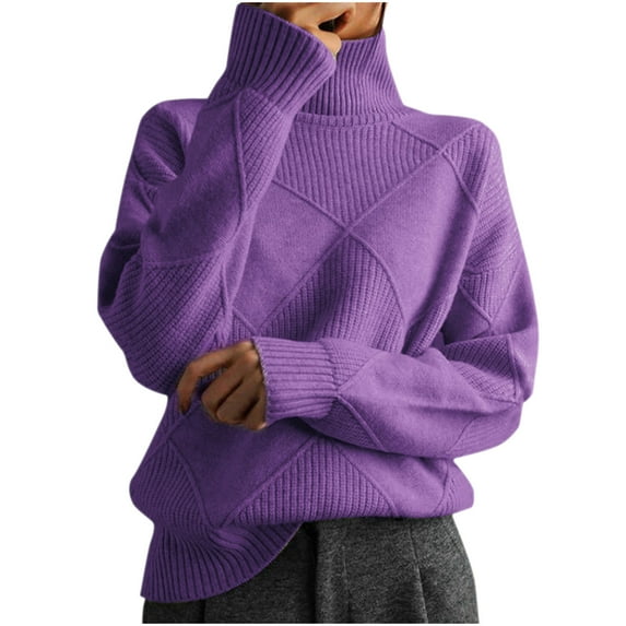 Ankola Sweater for Women Ribbed Knit Pullover Sweaters Turtle Neck Long Sleeve Tops Womens Fall Winter Casual Loose Sweaters