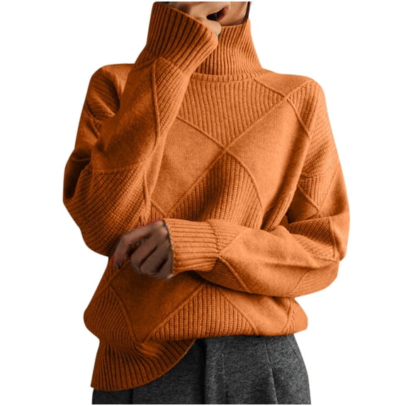 Ankola Sweater for Women Ribbed Knit Pullover Sweaters Turtle Neck Long Sleeve Tops Womens Fall Winter Casual Loose Sweaters