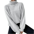 thumbnail image 1 of Ankola Sweaters for Women Trendy Fall Winter Turtleneck Long Sleeve Warm Soft Lightweight Knit Pullover, 1 of 6