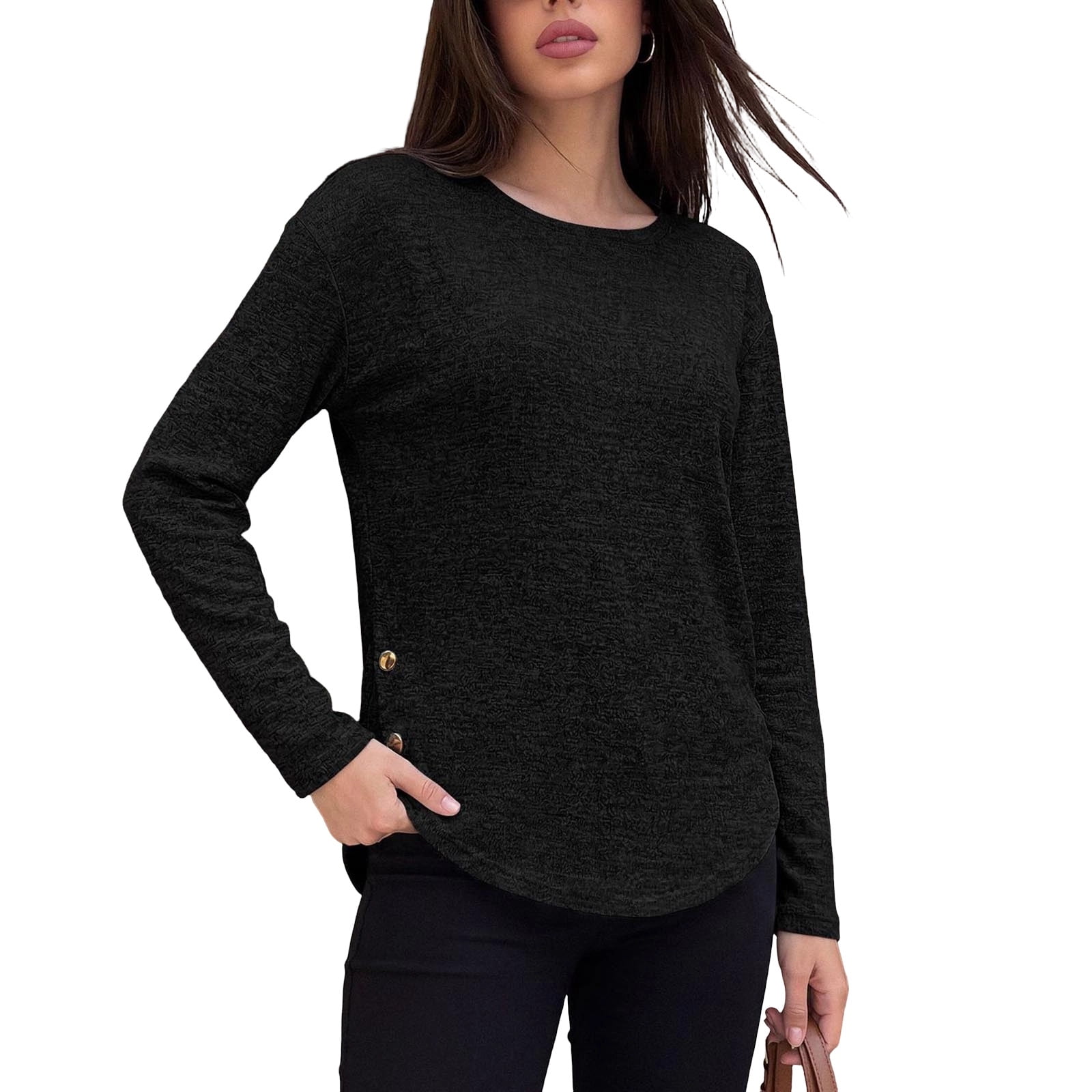 Work By Spring Formula Ankola Womens Long Sleeve Shirts Basic Tee Fall Trendy Spring Top ...