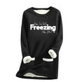 thumbnail image 1 of Ankola Womens Soft Fleece Lined Sweater Shirt Casual Warm Winter Fuzzy Pullover Sweatshirt Soft Loungewear Underwear, 1 of 3