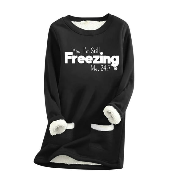 Ankola Womens Soft Fleece Lined Sweater Shirt Casual Warm Winter Fuzzy Pullover Sweatshirt Soft Loungewear Underwear