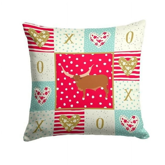 Ankole-Watusu Cow Love Fabric Decorative Pillow
