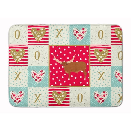 Ankole-Watusu Cow Love Machine Washable Memory Foam Mat