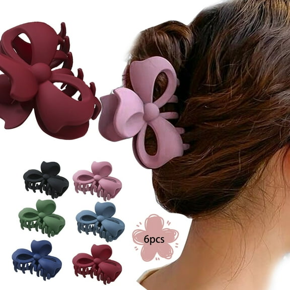 Ankoty Barrettes Suitable for Children Barrettes Hold Thin Clip Thick Nonslip Hair Clips Hair Strong Hair Jaw Hair Care 1-Multi-Color 6X Hairpins