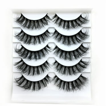 Ankoty Eyelashes Hot Sale! False Eyelashes Faux Mink Lashes Pack 10 Pairs 8D Dramatic Fake Eyelashes Wispy Eye Style Luxury Volume Mink Eye Lashes Multipack