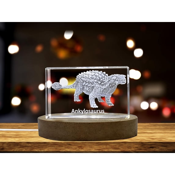Ankylosaurus Dinosaur 3D Engraved Crystal 3D Engraved Crystal Keepsake/Gift/Decor/Collectible/Souvenir