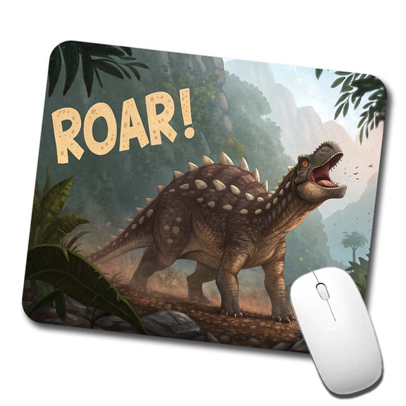 Ankylosaurus Roar Dinosaur Mouse Pad Low Profile Gaming Mat
