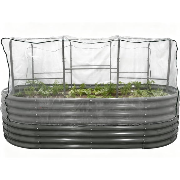 Anleolife Garden Tunnel Trellis with 60-Mesh PE Insect Netting Cover