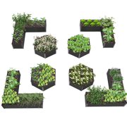 Anleolife Raised Garden Bed Layout, L-Shape & Hexagon, Set of 8