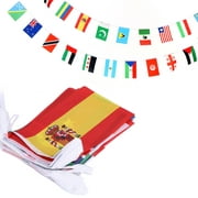 Anley 100 Countries String Flag, International Bunting Pennant Banner, Decoration for Grand Opening, Sports Bar, Party Events