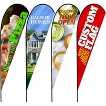 Anley 2.5 X 5.5 Ft Single Sided Custom Advertising Teardrop Flag - Print Your Own Logo/Design/Words - Indoor & Outdoor Commercial Banners Flags (Flag ONLY)