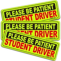 Anley 3 Pcs Reflective Student Driver Magnetic Car Signs  Vehicle Safety Bumper Magnet for New Drivers Beginner