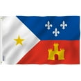 thumbnail image 1 of ANLEY Fly Breeze 3x5 Foot Ethnic Acadian Flag - Vivid Color and UV Fade Resistant - Canvas Header and Double Stitched - Cajun Flags Polyester with Brass Grommets 3 X 5 Ft, 1 of 7