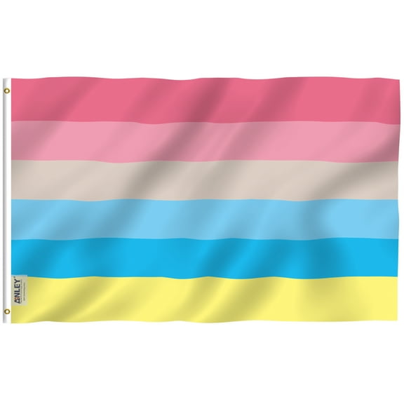 Anley 3 ft x 5 ft Genderflux Pride Flag - Genderflux Genderfluid LGBT Flags Polyester
