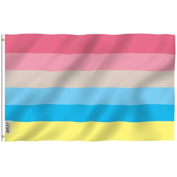 Anley 3 ft x 5 ft Genderflux Pride Flag - Genderflux Genderfluid LGBT Flags Polyester