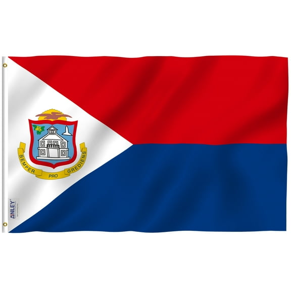 Anley 3 ft x 5 ft Sint Maarten Flag - Saint Maarten St Maarten Flags Polyester