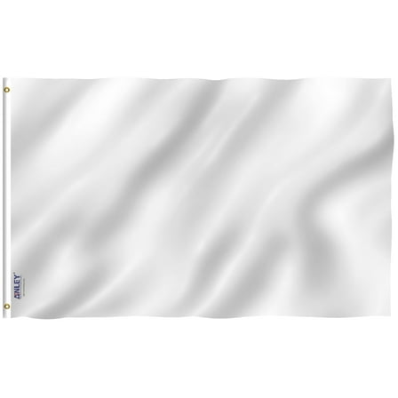 Anley Fly Breeze 3x5 Foot Solid White Flag - Plain White Flags Polyester