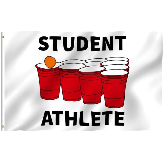 Anley 3 ft x 5 ft Student Athlete Flag - Novelty College Funny Dorm Flags Polyester