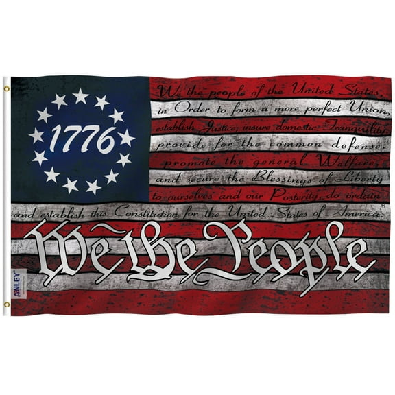 Anley 3 ft x 5 ft We The People Flag 1776 Vintage Betsy Ross The United States Constitution Flags