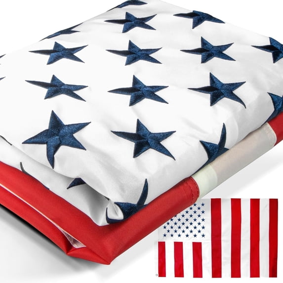 Anley EverStrong Series US National Civil Peace Flag 3x5 Foot - Embroidered Stars and Sewn Stripes - American Civil Peace Flags