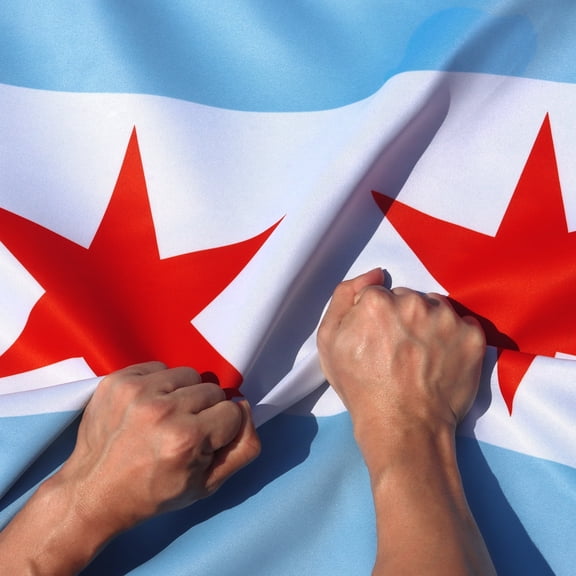 Anley 3' x 5' Rip-Proof Technology Double Sided 3-Ply City of Chicago Flag - Chicago IL Flags
