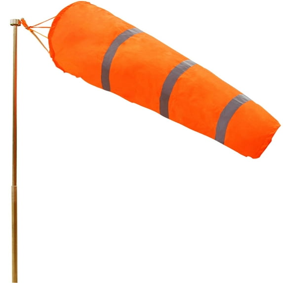 Anley 30 Inch Windsock - Rip-stop Polyester Wind Direction Measurement Sock Bag with Reflective Belt 2.5 Feet
